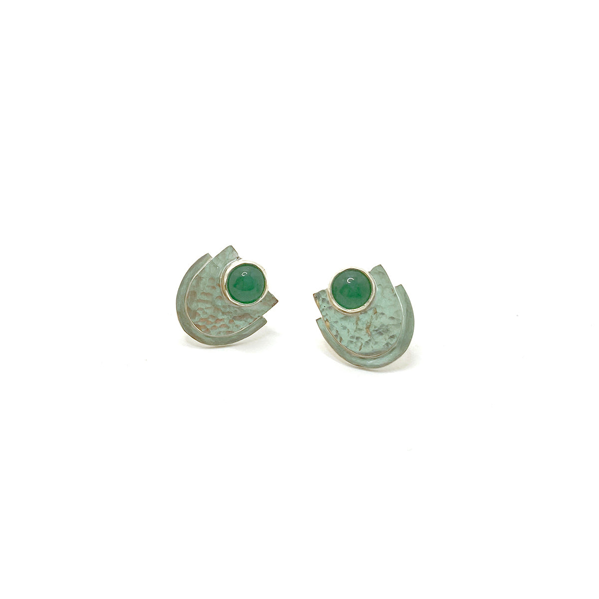 Irma Mini Studs in Sterling Silver and Aventurine