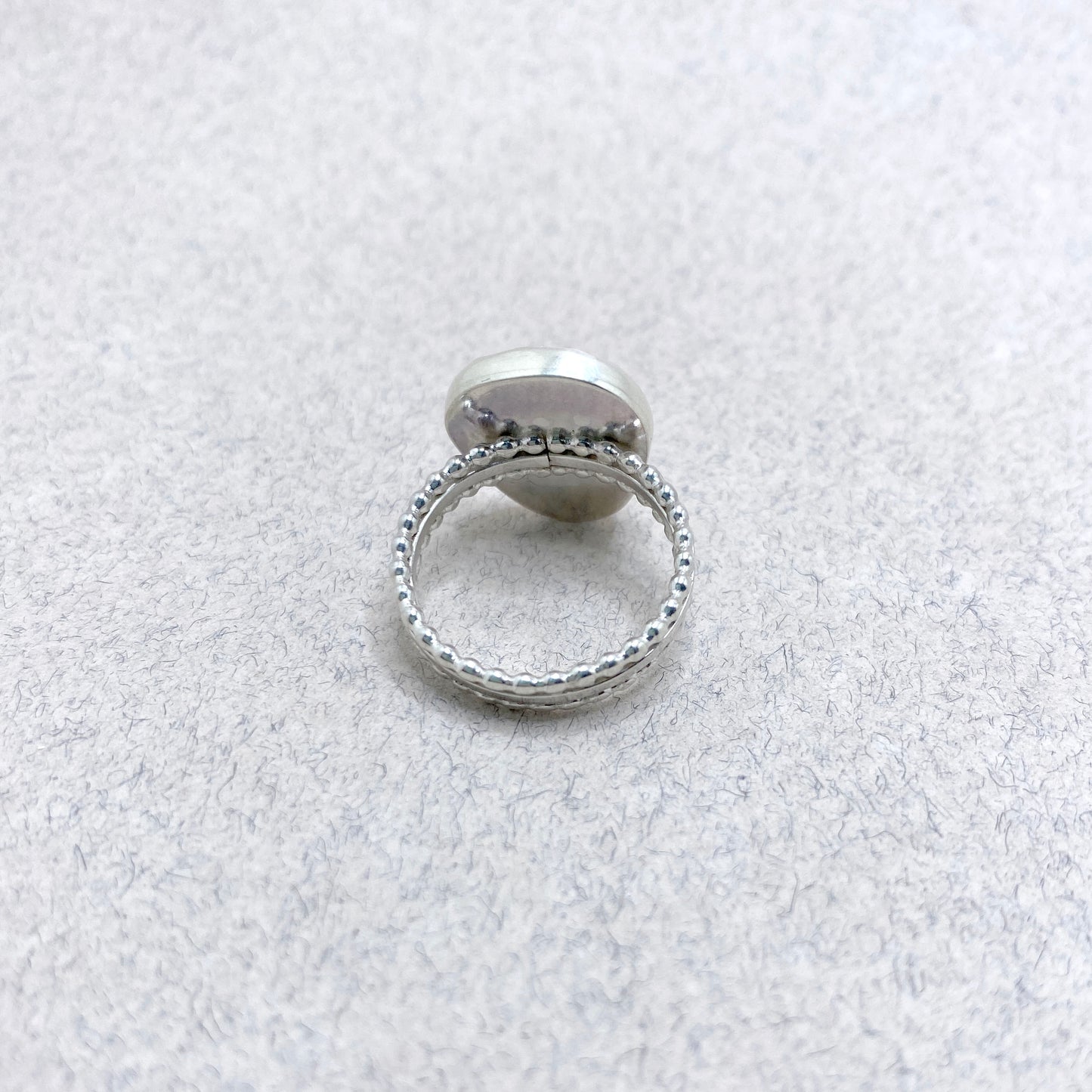 Rosecut Peach Moonstone Ring Size 7.5