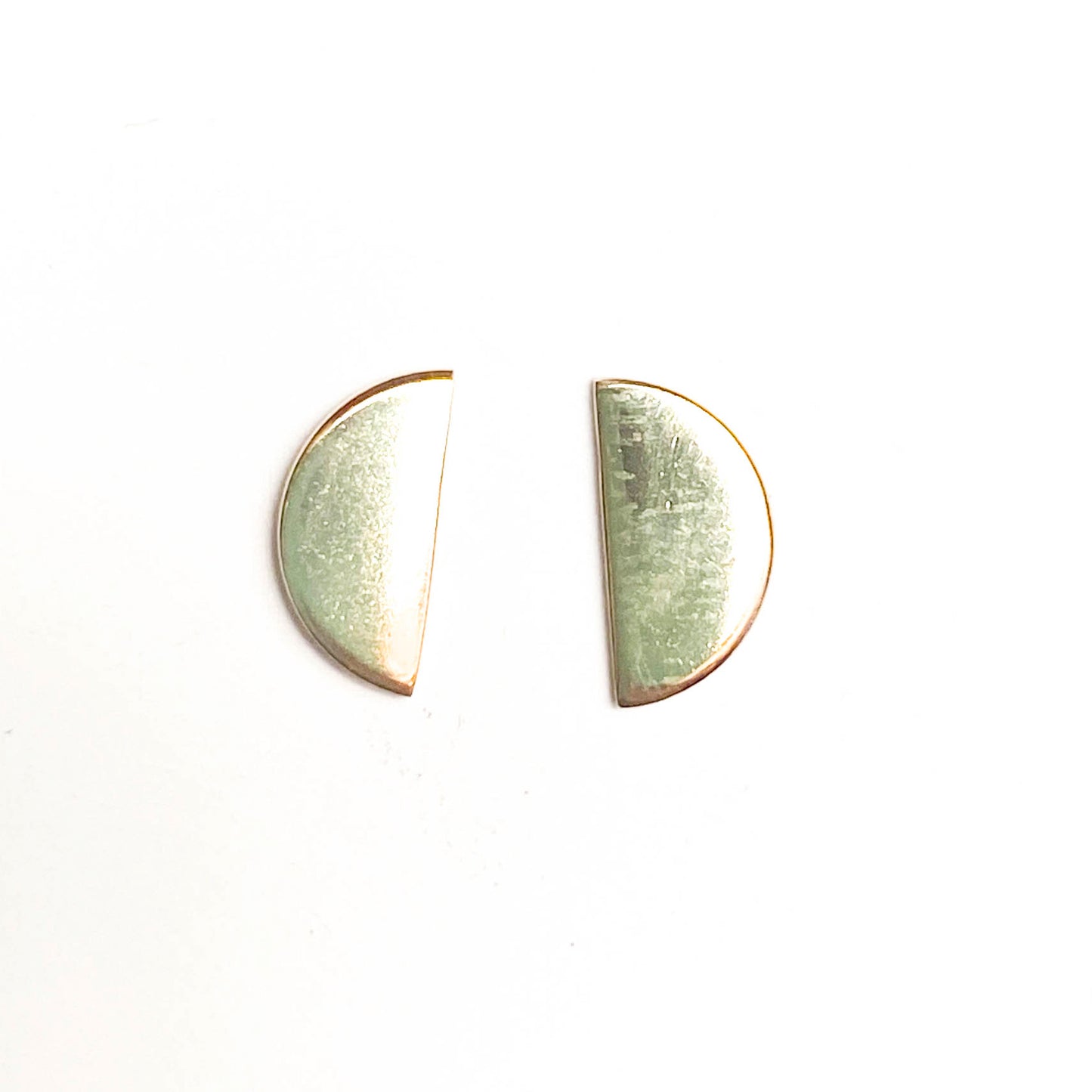 Brass Half-Circle Studs