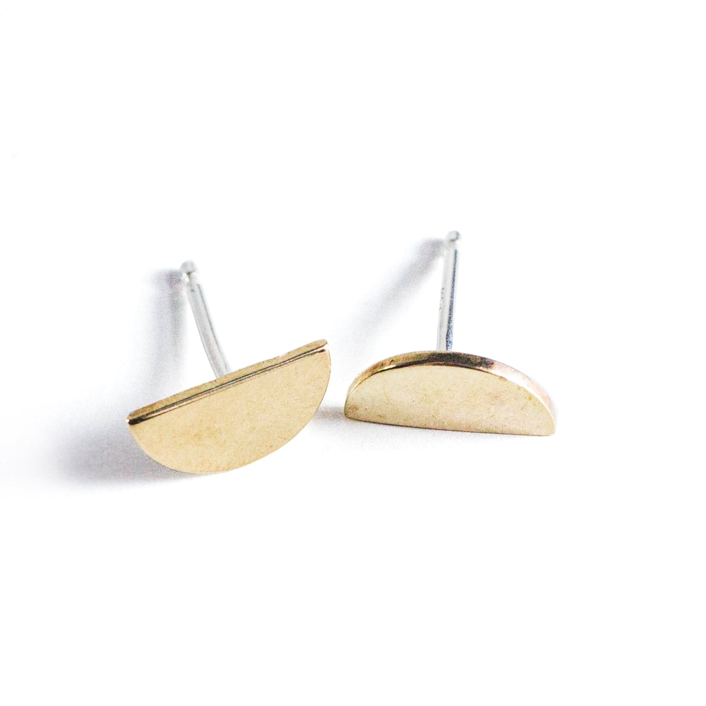 Brass Half-Circle Studs