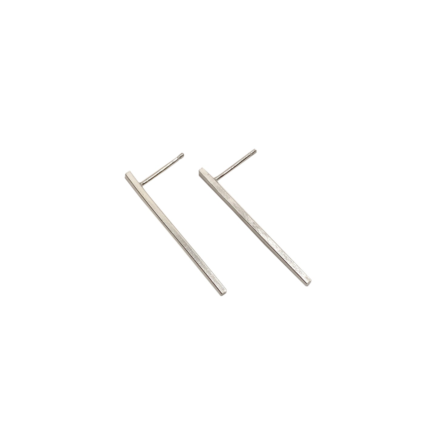 Long Sterling Silver Line Studs 30mm