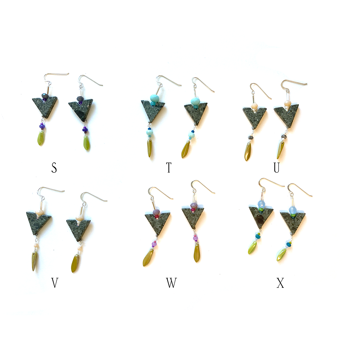 Summer colour splash earrings - sterling silver and jasper