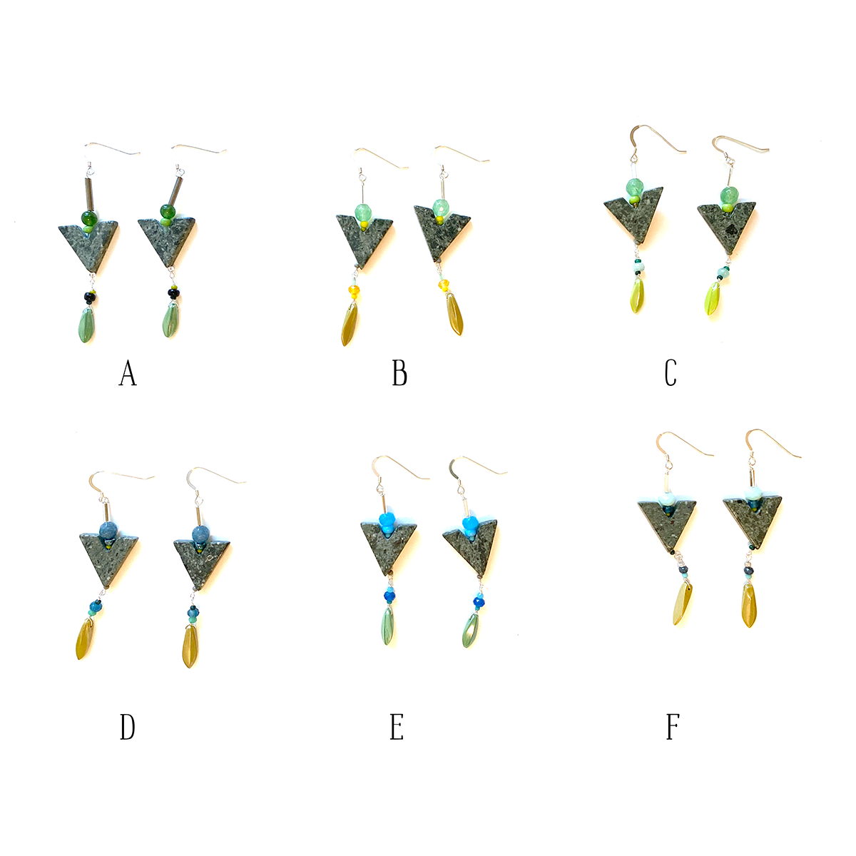 Summer colour splash earrings - sterling silver and jasper