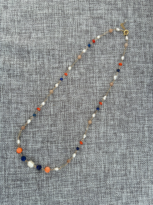 Tide pool 14k gold-filled rosary chain necklace
