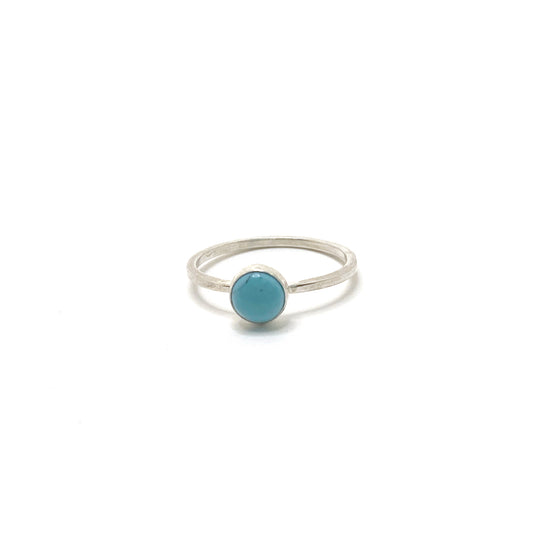 Turquoise-Dyed Howlite Ring in Sterling Silver Size 6.5
