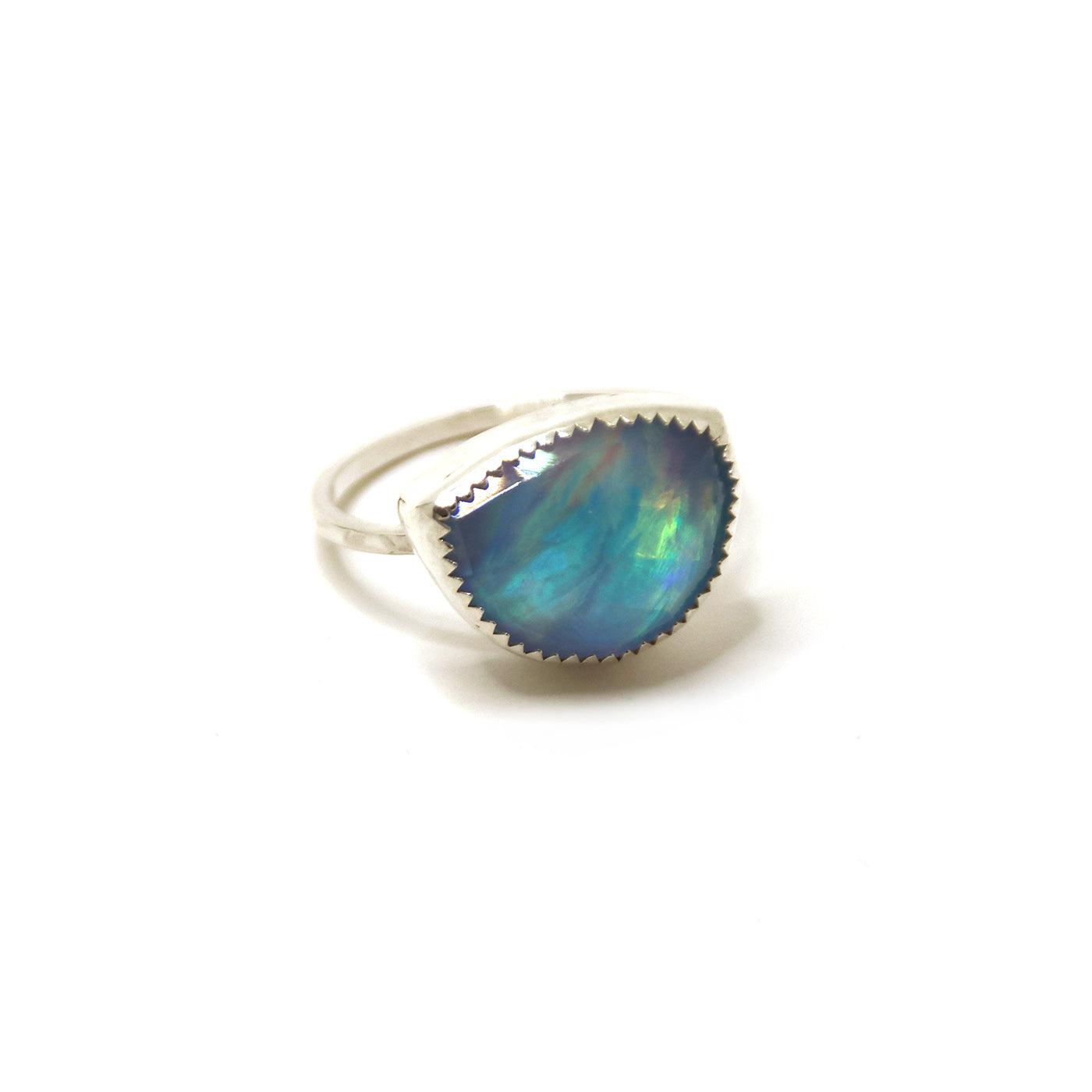 Aurora Opal and Himalaya Crystal Doublet Ring - Size 9