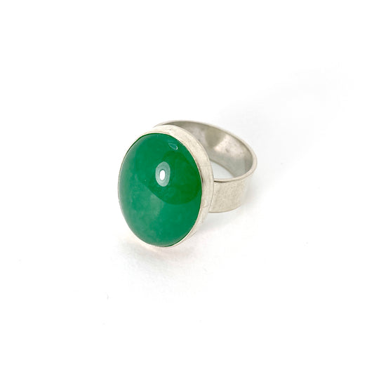 Green Quartzite Ring - Size 6.5