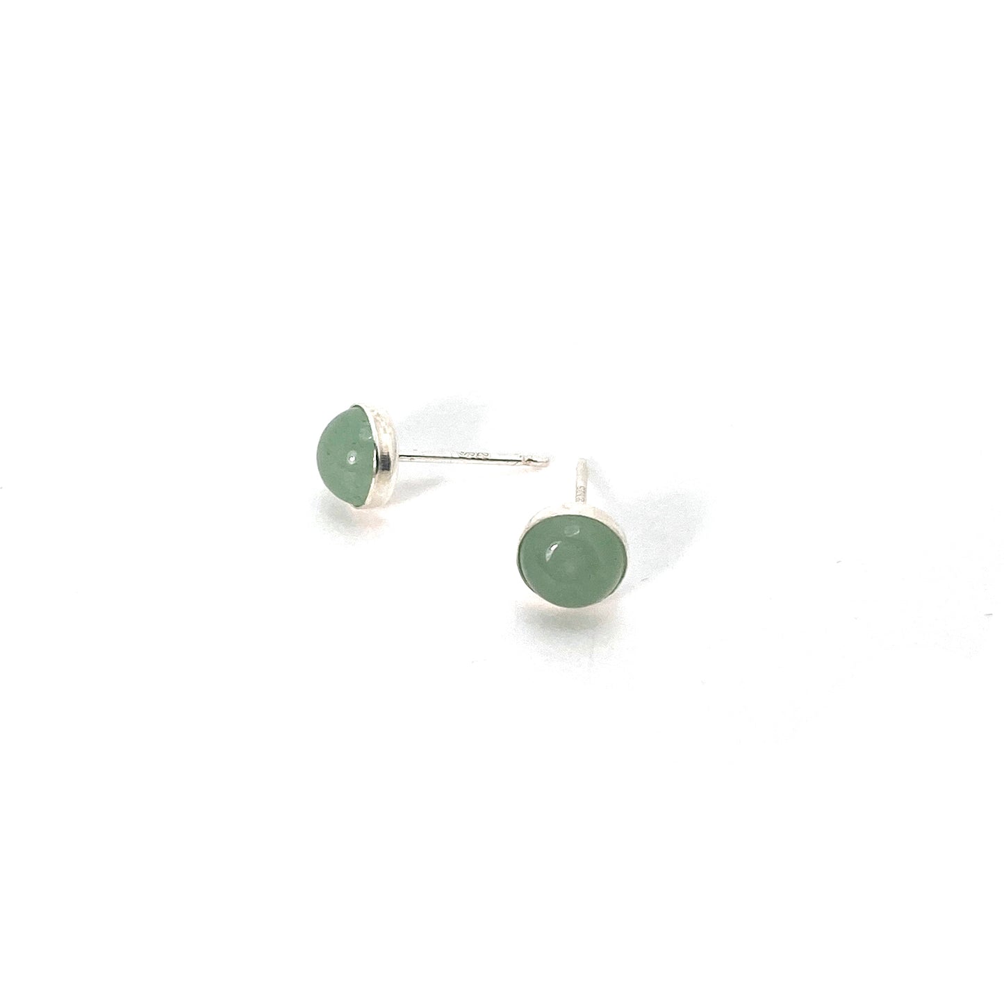 Aventurine and Sterling Silver Dorothy Studs
