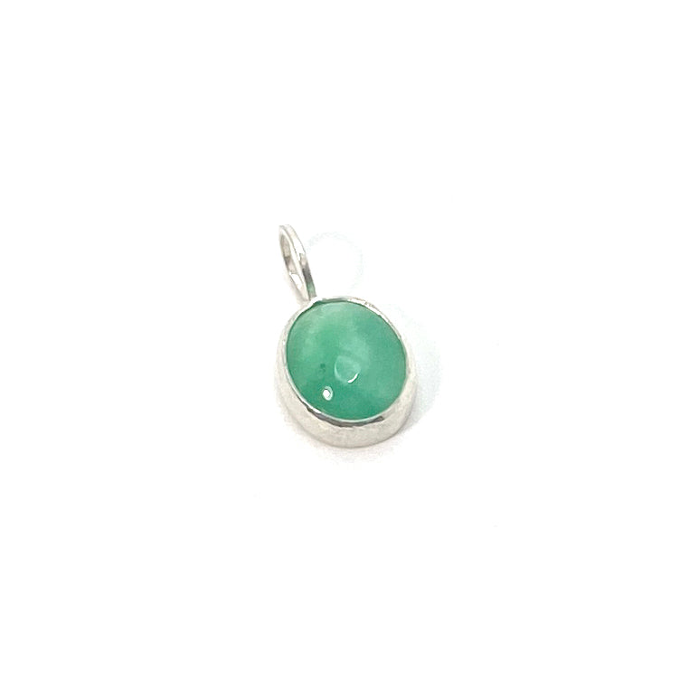 Green Quartzite Oval Pendant