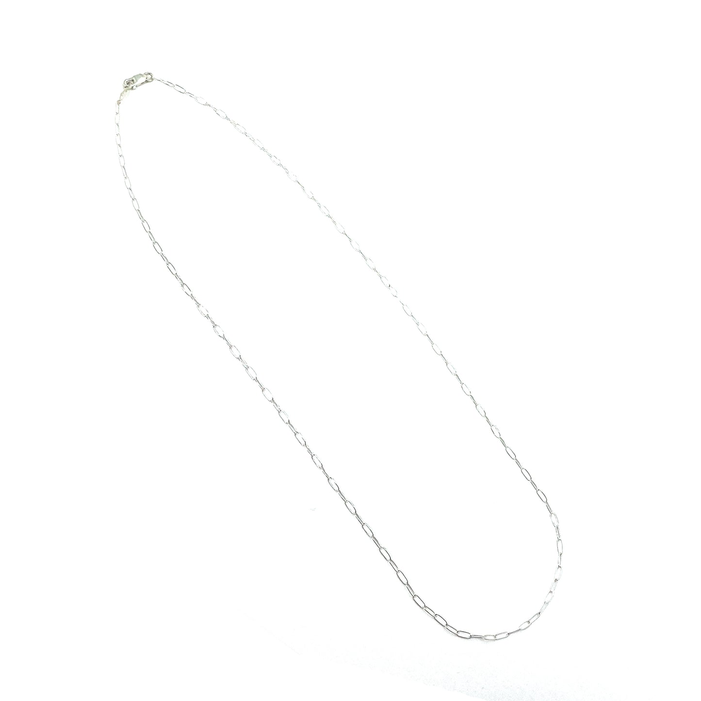 Mini Paperclip Pendant Chain in Sterling Silver