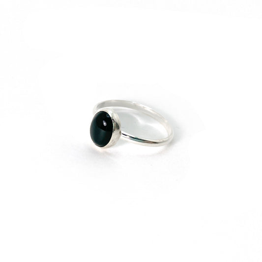Onyx and Sterling Silver Ring Size 9