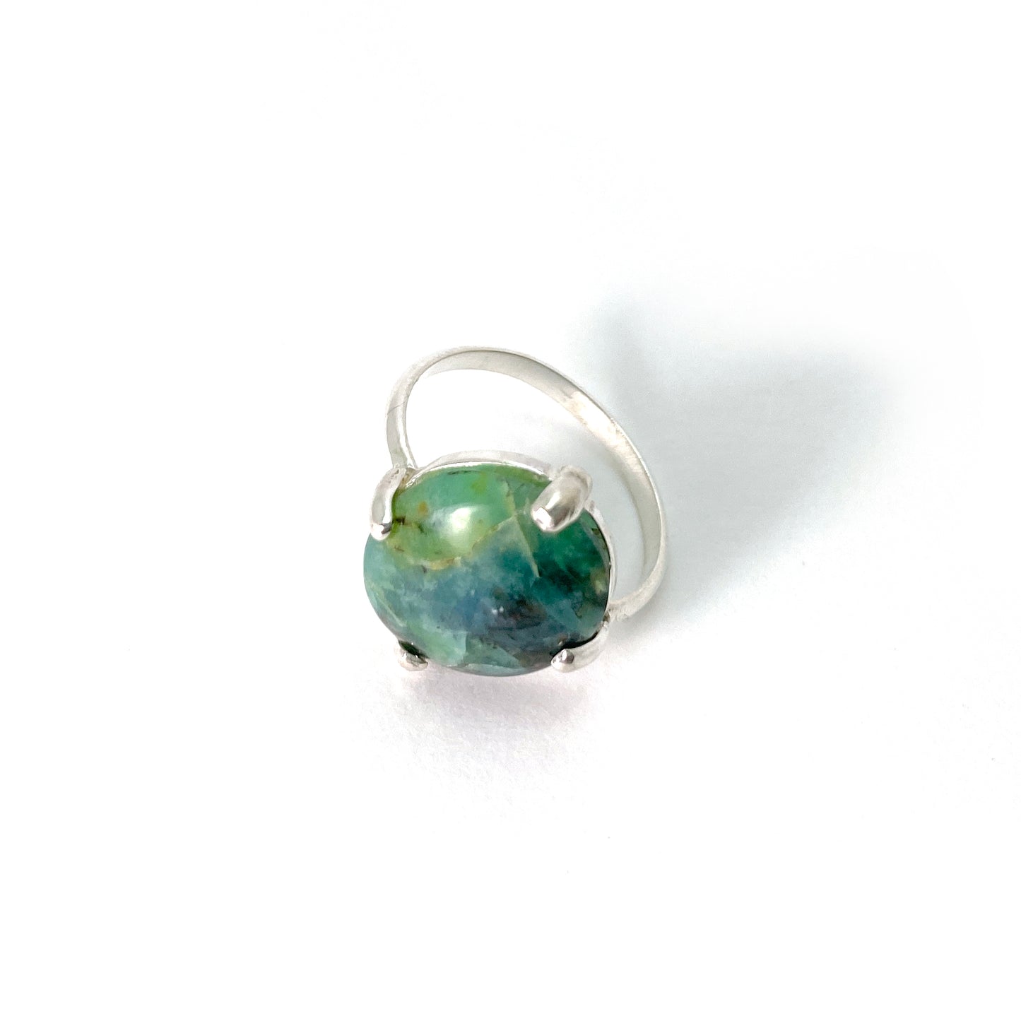 Opalized Wood and Sterling Silver Ring Size 6.5