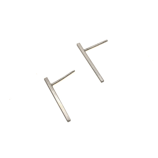 Long Sterling Silver Line Studs 20mm